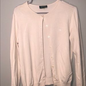 Lauren Ralph Lauren cream cardigan sweater